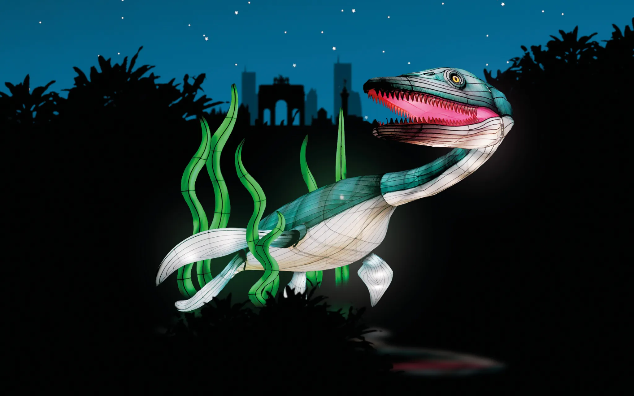 Plésiosaure, "Jurassique en voie d'illumination" (2024) © China Light Festival B.V.