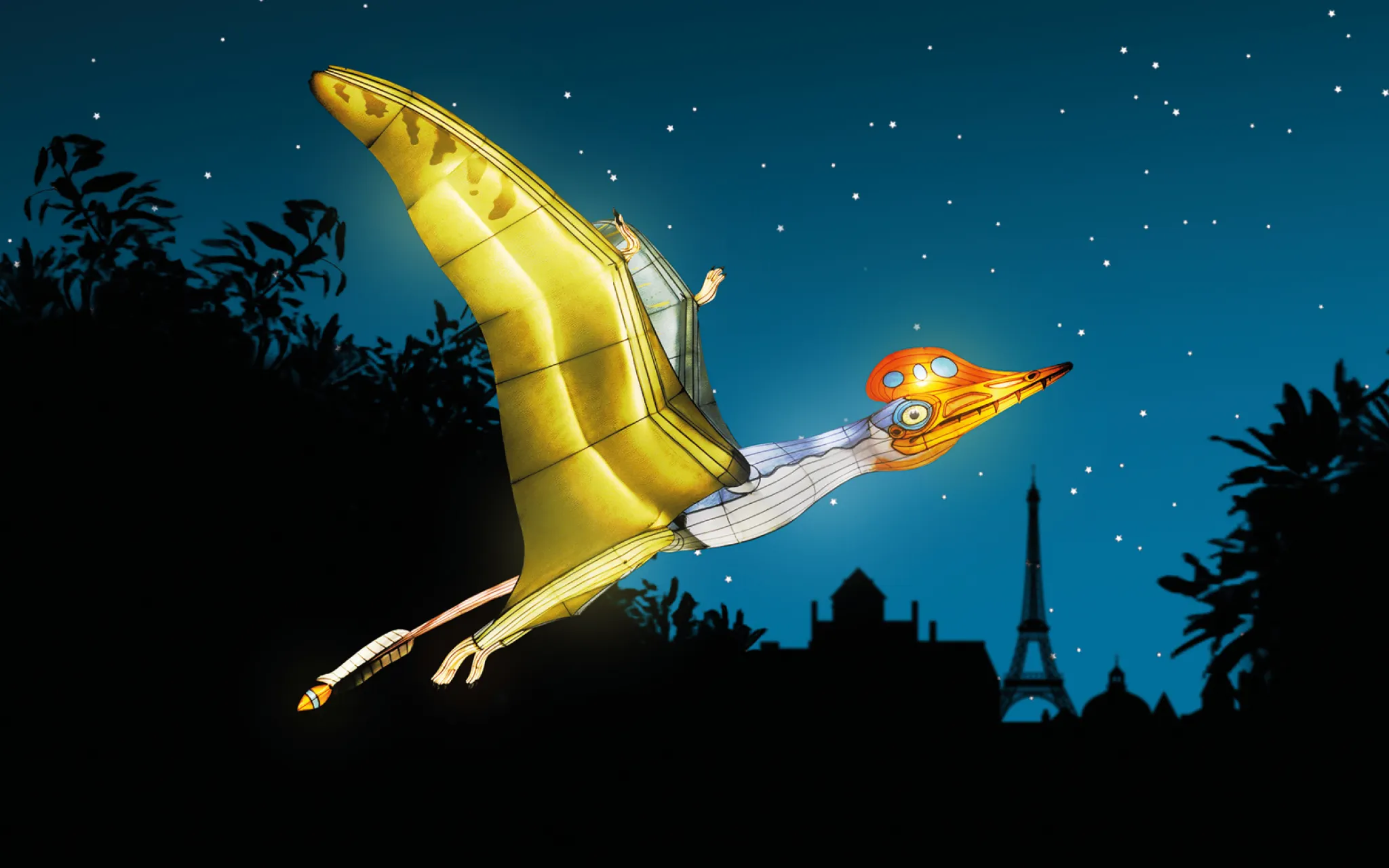 Ptérosaure, "Jurassique en voie d'illumination" (2024) © China Light Festival B.V.